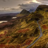 road through rugged landscape