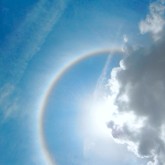 rainbow, sun, halo, cloud