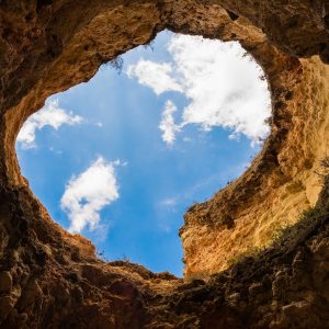 cave hole sky