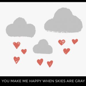 hearts love clouds